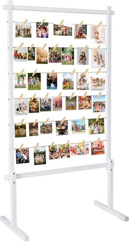 Collage Picture Frame,Photo Display Board with Clips,Hanging Pictures Frames Photos Wall Decor for Wedding Graduation Party Birthday Greeting Letter Postcards Christmas Cards Holder Organizer,39 inch in Saudi Arabia