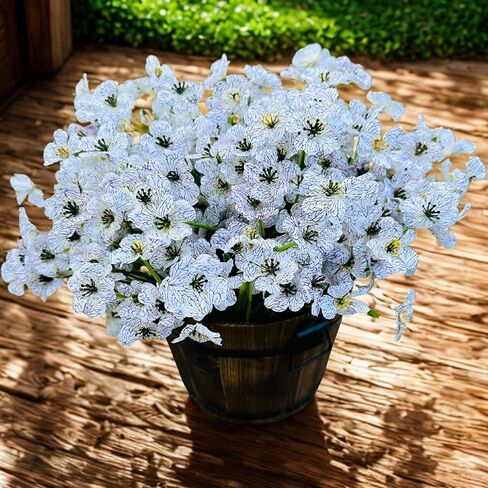 Zoncute Artificial Flowers for Outdoor, Garden & Front Yard Decoration - Faux Silk Daisies, Fake Plants Ideal for Porch, Patio, Indoor and Home Decor, UV Resistant, 12 Bundles (Red) in Saudi Arabia