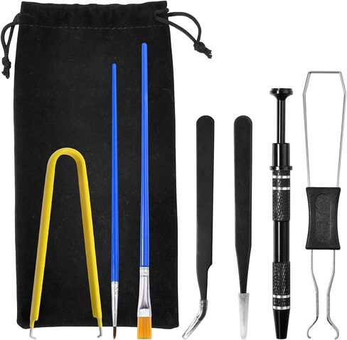 6 Pcs Keyboard Switch Puller Kit 2-in-1 Switch Puller Keycap Puller Key Removal Tool Key Extractor Kit with Brushes,4-Jaw Gripper for Mechanical Keyboard Electronic Component Removing Fixing in Saudi Arabia
