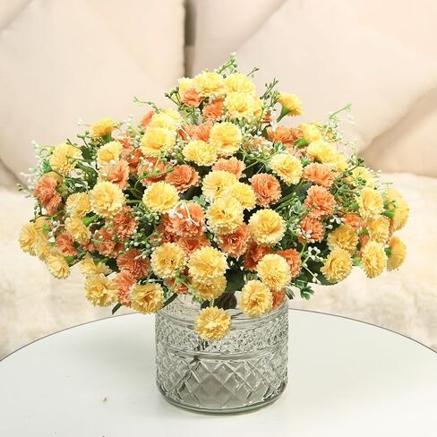 Artificial Flowers Roses Lilac Fake Silk Roses for Home Decor Wedding Bridal Bouquets Flower Decoration with 20 Heads Totall (White-Pink, 31cm) in Saudi Arabia
