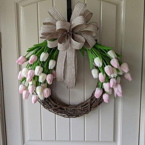 ABAJI 20PCS Tulip Artificial Flowers 12.6inch Real Touch for Wedding Decor Banquet Party Home Hotel Office Decoration Holiday Anniversary Celebration Faux Sterm in Saudi Arabia