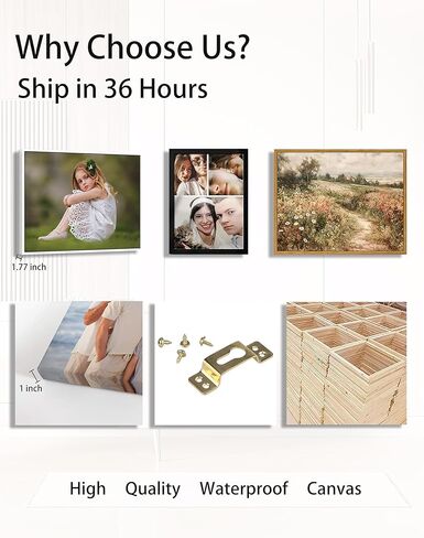 مطبوعات قماشية مخصصة مع صورك مقاس 24 × 24 ملصقات صور مخصصة طباعة هدايا شخصية لحفلات الزفاف والأسرة والمنزل والمطبخ ديكور فني جداري مؤطر in Kuwait