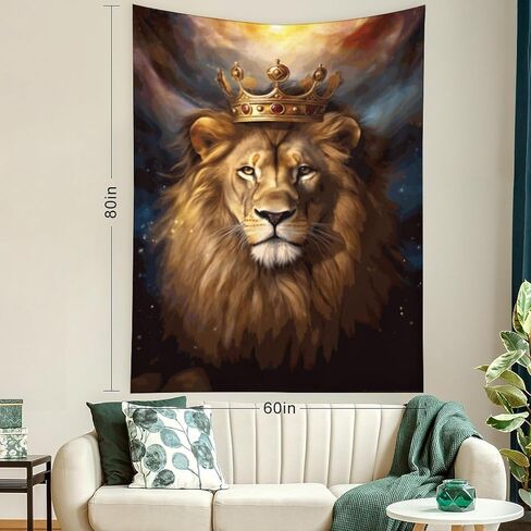 Buyidec Lion King Tapestry Wall Hanging Art Deco Tapestries for Bedroom Living Room Dorm in Kuwait