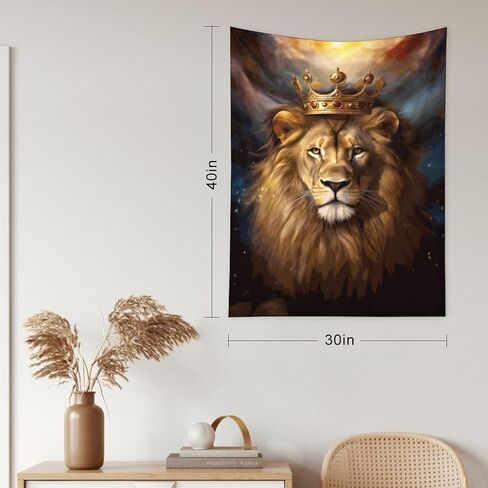 Buyidec Lion King Tapestry Wall Hanging Art Deco Tapestries for Bedroom Living Room Dorm in Kuwait