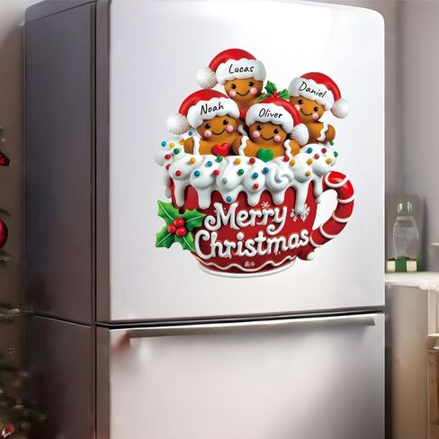 Christmas Window Stickers for Glass, Funny Santa Claus Reindeer Double Sided Window Decals Snowflakes Xmas Window Clings Reusable Static Windows Decoration for Xmas Winter Holiday Home Office Glass in Kuwait