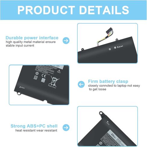 yrdd6 استبدال بطارية الكمبيوتر المحمول لـ 42WH Dell Inspiron 14 15 3000 5000 سلسلة 3493 3582 3583 3584 3593 3793 5480 5481 5482 5485 5490 7586 5491 5493 5585 5590 5591 5593 in Saudi Arabia