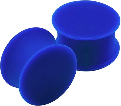 Banavega 2pcs السيليكون الأزرق الداكن 00g 10 مم مزدوج السرج اللطيف مقاومة الأذن مقابس الإقطاء الفص الفص الثقب 2708 in Kuwait