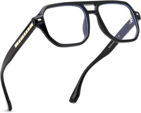 نظارات FEISEDY Aviator Blue Light للرجال والنساء، تصميم طراز السبعينيات القديم TR90 مضاد للوهج وإجهاد العين الرقمي والارتداء اليومي B0284 in Saudi Arabia