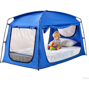 خيمة سرير داخلية للنوم الخصوصي للبالغين والأطفال، خيام قابلة للحمل معتمة بنسبة 90% مع 3 أبواب ونوافذ شبكية قابلة للتنفس in Kuwait