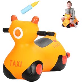 INPANY Pink Unicorn Hopper, Horse Hopper, Bouncy Inflatable Animal Ride-on Toy for Children, Boys and Girls, Toddlers (Pump Included) in Kuwait