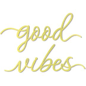 Zzbakress Gold Letter Wall Decor Good Vibes Only Gold Office Home Decor Boho Wall Decoration Metal Inspirational Room Decoration Wire Art Decor for Office Wall Bedroom Home (Relaxing) in Saudi Arabia