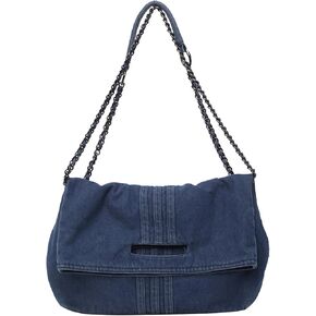 Denim Purse for Women Jean Purses Black Women's Denim Tote Bag Jean Shoulder Bag Large Crossbody Bags in Kuwait