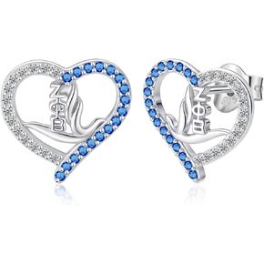 925 Sterling Silver OES Earrings - Order of the Eastern Star Jewelry - OES Initial Earrings for Women - Eastern Star Jewelry in Saudi Arabia