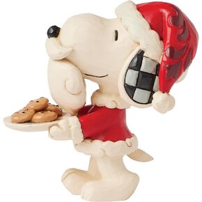 Enesco Peanuts by Jim Shore Snoopy Santa with Milk and Cookies Miniature Figurine, 3.3 Inch, Multicolor in Kuwait