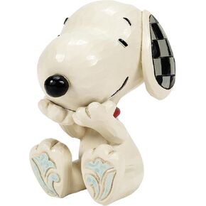 Enesco Peanuts by Jim Shore Collection Snoopy Laughing Big Grin Miniature Figurine- Stone Resin Hand Crafted Painted Collectible Peanuts Snoopy Mini Figurines Home Decor Statue, 2.76 Inch in Saudi Arabia