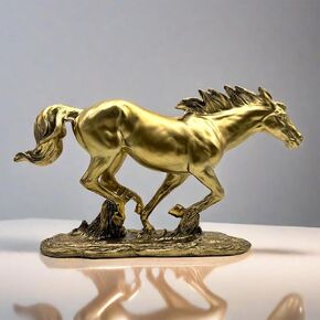 Gold Horse Statue - Resin Horse Figurine for Home & Office Decor in Saudi Arabia