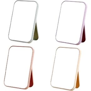 4 Pack Desktop Makeup Mirror,8 Inch Portable Mirror with Stand,Square Simple Vanity Mirror for Tabletop Bedroom,Office,Dorm,Home,White/Pink in Saudi Arabia