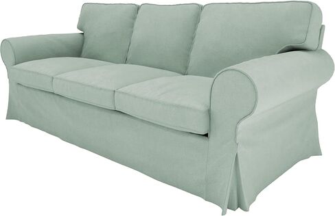 Sofa Cover ONLY! for EKTORP 3 Seat (85.8in), Couch Covers Made Compatible for IKEA Ektorp Sofa, Sofa Cover for Living Room, Linen Sofa Slipcovers (3 Seat, T-12) in Saudi Arabia