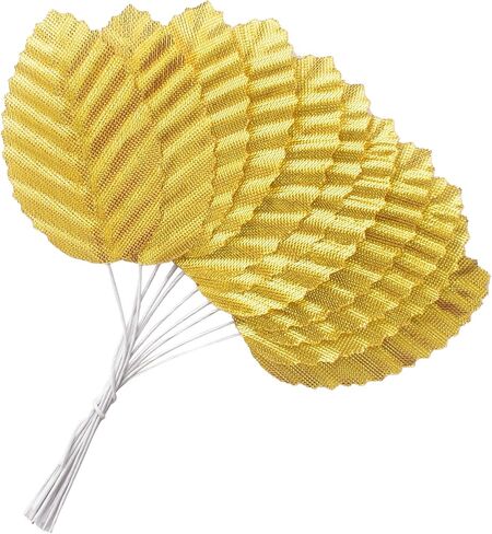 HOKPA Artificial Silk Green Leaves, Fake Faux Wired Single Leaf for Crafts Scrapbooking Floral Arrangements Home Kitchen Wedding Garland Party Decorations (200pcs) in Saudi Arabia