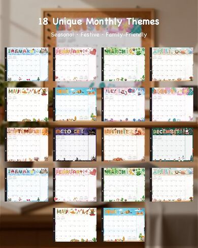 Large Desk Calendar 2025-2026 - 18-Month Jumbo 22"x17" (56x43cm) Wall & Desktop Planning Pad with Holiday Markers, Grid Blocks & Tear-Resistant Paper for Home Office School Organization in Saudi Arabia
