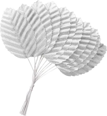 HOKPA Artificial Silk Green Leaves, Fake Faux Wired Single Leaf for Crafts Scrapbooking Floral Arrangements Home Kitchen Wedding Garland Party Decorations (200pcs) in Saudi Arabia