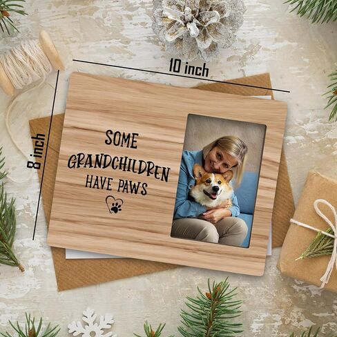 ANIANG Pet Picture Frame, Dog Picture Frame, Pet Dog 8x10 Photo Frame, Pet CatDog Grandma Grandpa Gifts for Pet Lovers Grandparents, Some Grandchildren Have Paws PictureFrame for Tabletop Wall in Saudi Arabia