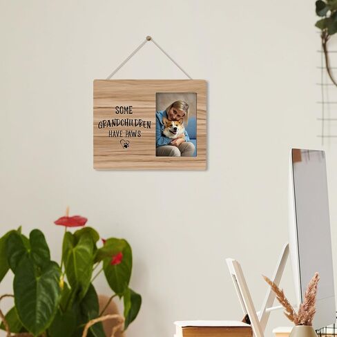 ANIANG Pet Picture Frame, Dog Picture Frame, Pet Dog 8x10 Photo Frame, Pet CatDog Grandma Grandpa Gifts for Pet Lovers Grandparents, Some Grandchildren Have Paws PictureFrame for Tabletop Wall in Saudi Arabia