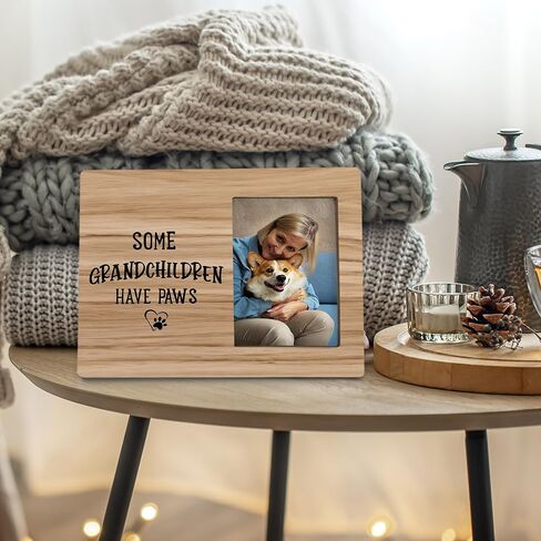 ANIANG Pet Picture Frame, Dog Picture Frame, Pet Dog 8x10 Photo Frame, Pet CatDog Grandma Grandpa Gifts for Pet Lovers Grandparents, Some Grandchildren Have Paws PictureFrame for Tabletop Wall in Saudi Arabia