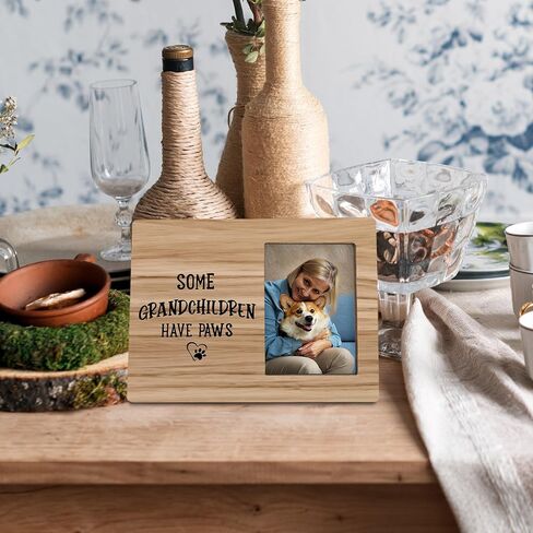 ANIANG Pet Picture Frame, Dog Picture Frame, Pet Dog 8x10 Photo Frame, Pet CatDog Grandma Grandpa Gifts for Pet Lovers Grandparents, Some Grandchildren Have Paws PictureFrame for Tabletop Wall in Saudi Arabia