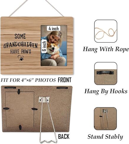 ANIANG Pet Picture Frame, Dog Picture Frame, Pet Dog 8x10 Photo Frame, Pet CatDog Grandma Grandpa Gifts for Pet Lovers Grandparents, Some Grandchildren Have Paws PictureFrame for Tabletop Wall in Saudi Arabia