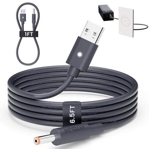 Starlink Router Mini Cable - 2 Pack (1FT + 6.5FT) USB-C to DC Power Cable Compatible with Starlink Mini Router, Plug and Play PD 9V Compatible Replacement for Starlink Internet Kit​ in Kuwait