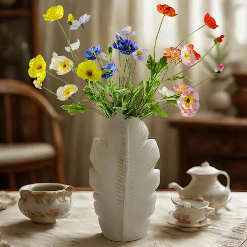 Kabcxci Artificial Poppy Flowers,8 Pcs Fake Silk Flowers for Home Decor,Wedding,Party Decoration, and Table Centerpiece Arrangement,Bendable Stems （Mixed Colors） in Saudi Arabia