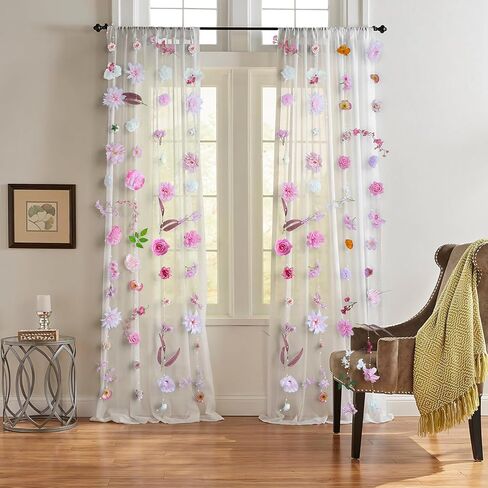 RIDDSEE الاصطناعي شنقا زهرة إكليل 41.3ft الزهور فاينز خلفية الجدار لأحداث حفل زفاف الربيع ديكور المنزل حديقة (قطعة واحدة 6.8ft)-6 قطع الوردي in Kuwait