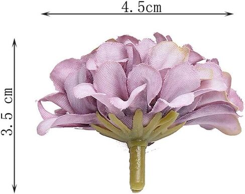 Teensery 24 Pcs 1.8" Artificial Hydrangea Flower Heads Bulk Silk Flower for Wedding Decoration Home Decor Party Supplies DIY Crafts (Mixed Color) in Saudi Arabia