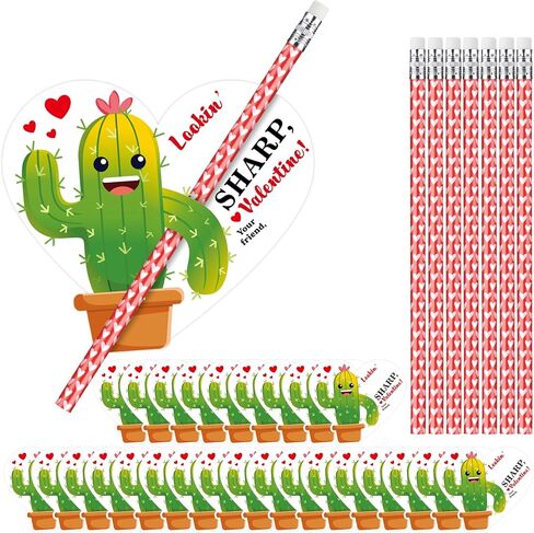 36 Sets Sloth Valentine‘s Day Exchange Gifts for Kids Sloth Valentine Cards Valentine‘s Day Pencils Hugger Heart Pencils with Erasers for School Prize Classroom Gifts Party Favors in Kuwait