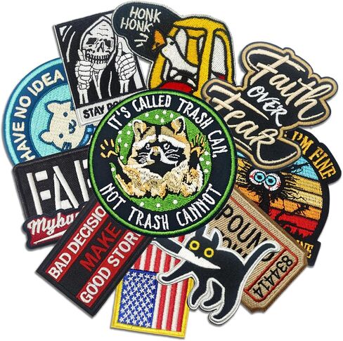 6PCS Funny Tactical Morale Patches with Hook and Loop, Embroidered Military Patch for Backpacks, Vests, Jackets, Lunch Bags, Hats, Dog Harness in Kuwait
