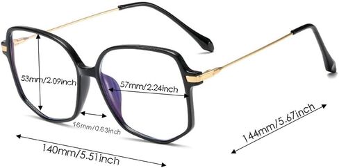 Jingyuton Oversized Myopia Glasses for Men Women stylish Nearsighted Glasses Large Frame Distance Eyewear in Saudi Arabia
