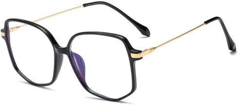 Jingyuton Oversized Myopia Glasses for Men Women stylish Nearsighted Glasses Large Frame Distance Eyewear in Saudi Arabia