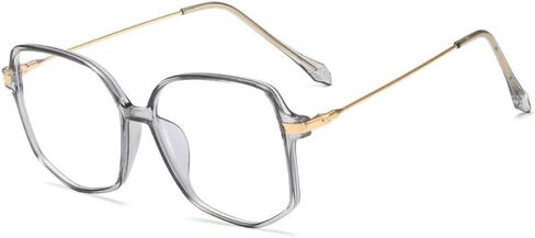 Jingyuton Oversized Myopia Glasses for Men Women stylish Nearsighted Glasses Large Frame Distance Eyewear in Saudi Arabia