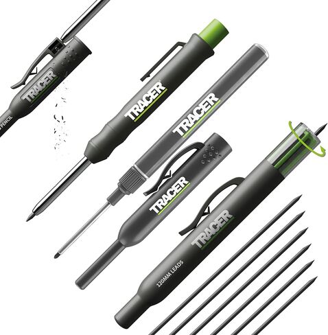 Tracer Marking Kit - Deep Hole Pencil, ALH1 Lead set and 2 Clog Free Markers with Holsters. Construction pencil & Marker set in Kuwait