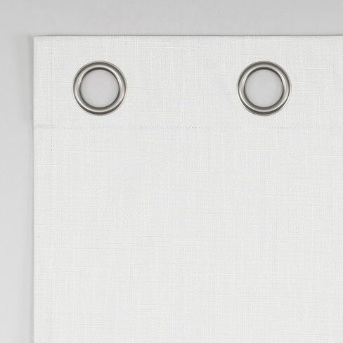 Sun Zero Aldwin Slub Texture Magnetic Closure 100% Blackout Grommet Curtain Panel, 40" x 84", Pearl in Saudi Arabia