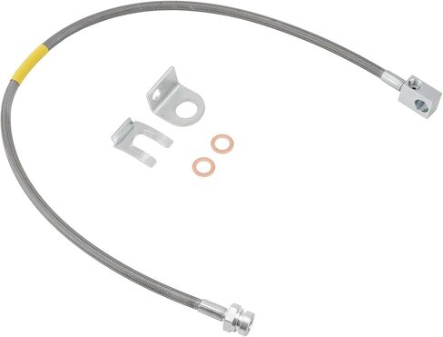 2PCS Rear Brake Lines 89708, Extended Braided Stainless Steel Brake Lines for 4"-6" Lift, Compatible with 2007-2018 Jeep Wrangler JK 2WD/4WD in Saudi Arabia