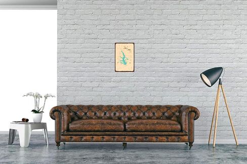 Lake Conroe Retro Steel Metal, with Oxidized Border, Wall Art Map Poster 12" x 18". Distinctive Wall Decoration for Home, Cabin, or Office in Saudi Arabia