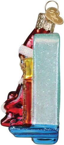 Old World Christmas Scout Elf Storytime Glass Blown Ornament for Christmas Tree, Handcrafted Holiday Decoration, Elf on The Shelf in Saudi Arabia