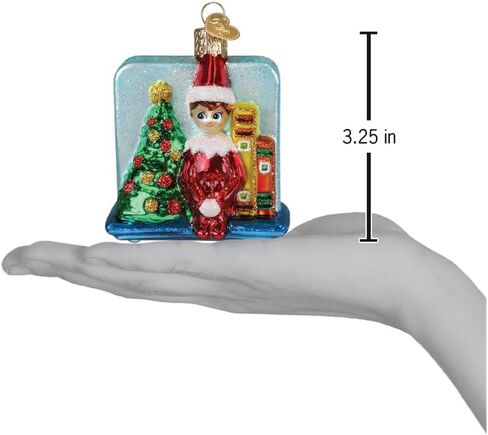 Old World Christmas Scout Elf Storytime Glass Blown Ornament for Christmas Tree, Handcrafted Holiday Decoration, Elf on The Shelf in Saudi Arabia