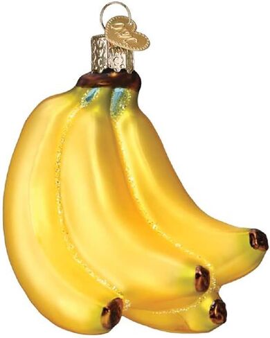 Old World Christmas Bunch of Bananas Glass Blown Ornament for Christmas Tree, Handcrafted Holiday Decoration, Fruit Collection in Saudi Arabia