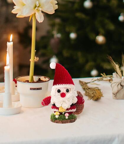 HEALDOT Last Christmas Santa Claus Figurine Ornaments for Stocking Stuffers Decorations Indoor Inspirational Gifts for Women Men Grandkids Handmade Emotional Positive Santas (Red) in Saudi Arabia