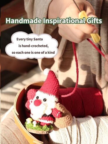 HEALDOT Last Christmas Santa Claus Figurine Ornaments for Stocking Stuffers Decorations Indoor Inspirational Gifts for Women Men Grandkids Handmade Emotional Positive Santas (Red) in Saudi Arabia
