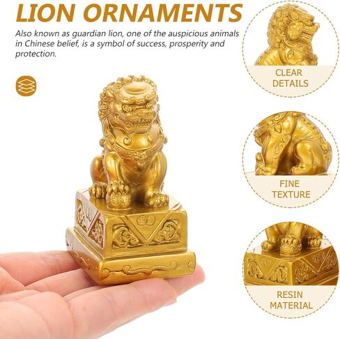 DOITOOL Lion Ornaments Small Lion Figurines Decorative Sculptures for Home D Cor Accents Unique Creative Statue for Living Room Desk Display in Saudi Arabia