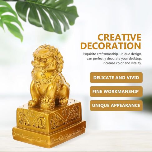 DOITOOL Lion Ornaments Small Lion Figurines Decorative Sculptures for Home D Cor Accents Unique Creative Statue for Living Room Desk Display in Saudi Arabia